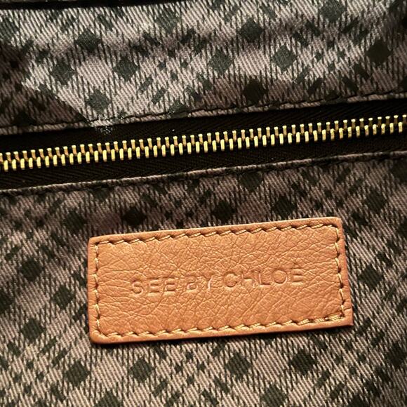 See By Chloe Smooth Leather Mauve Tassel Crossbody Bag - Picture 9 of 12